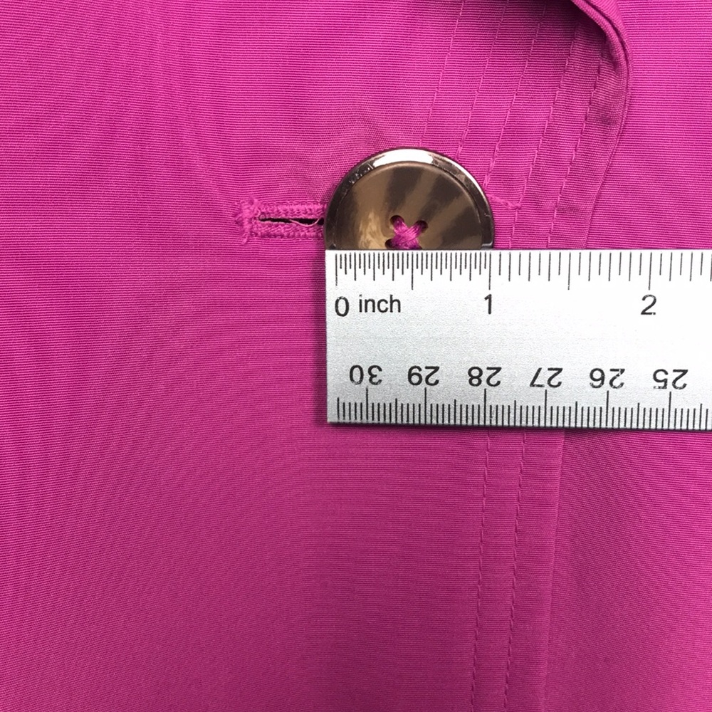 London Fog Trench Coat Magenta / Purple Size Small - Picture 12 of 16